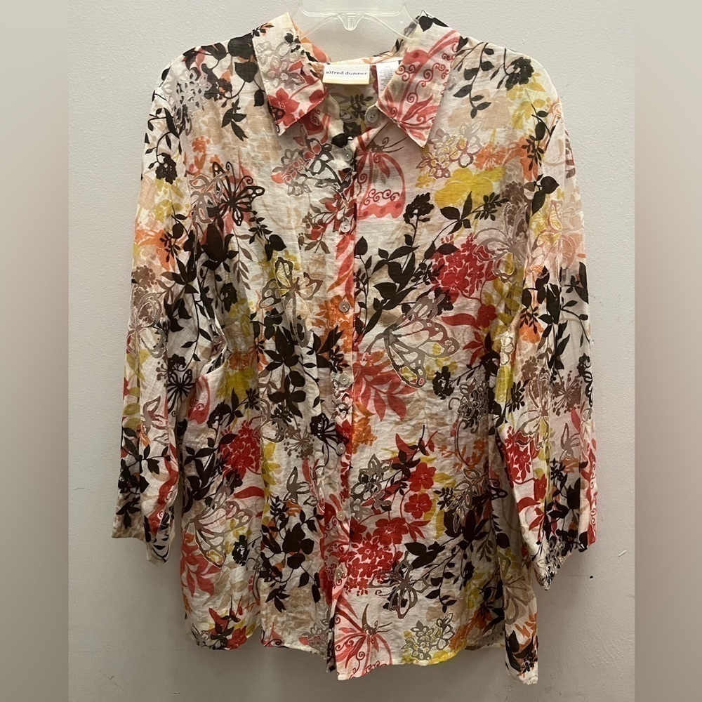 B1123-21 ALFRED Dunner Floral Blouse